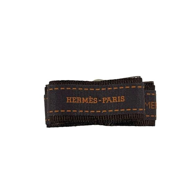 Hermes Other - Hermès Paris Ribbon Dog Cat Bow Hair Tie Little Girl Rubber Band Accessory 2"